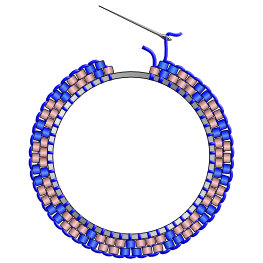 Brick Stitch Hoop Steps